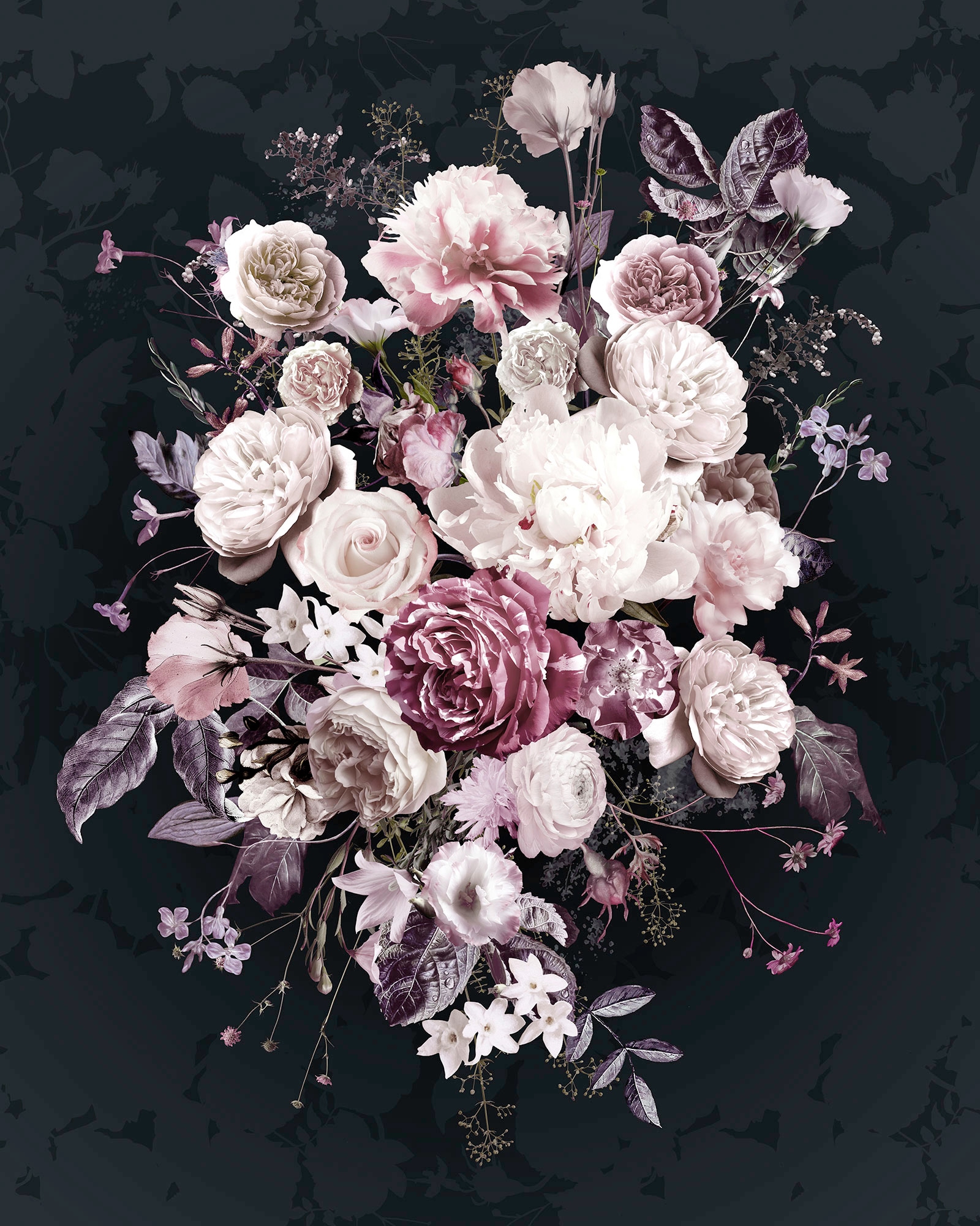 Komar Vliestapete »Digitaldruck Vlies - Bouquet Noir - Grösse 200 x 250 cm«, bedruckt, Wohnzimmer, Schlafzimmer Komar Vliestapete »Digitaldruck Vlies - Bouquet Noir - Grösse 200 x 250 cm«, bedruckt, Wohnzimmer, Schlafzimmer von Komar