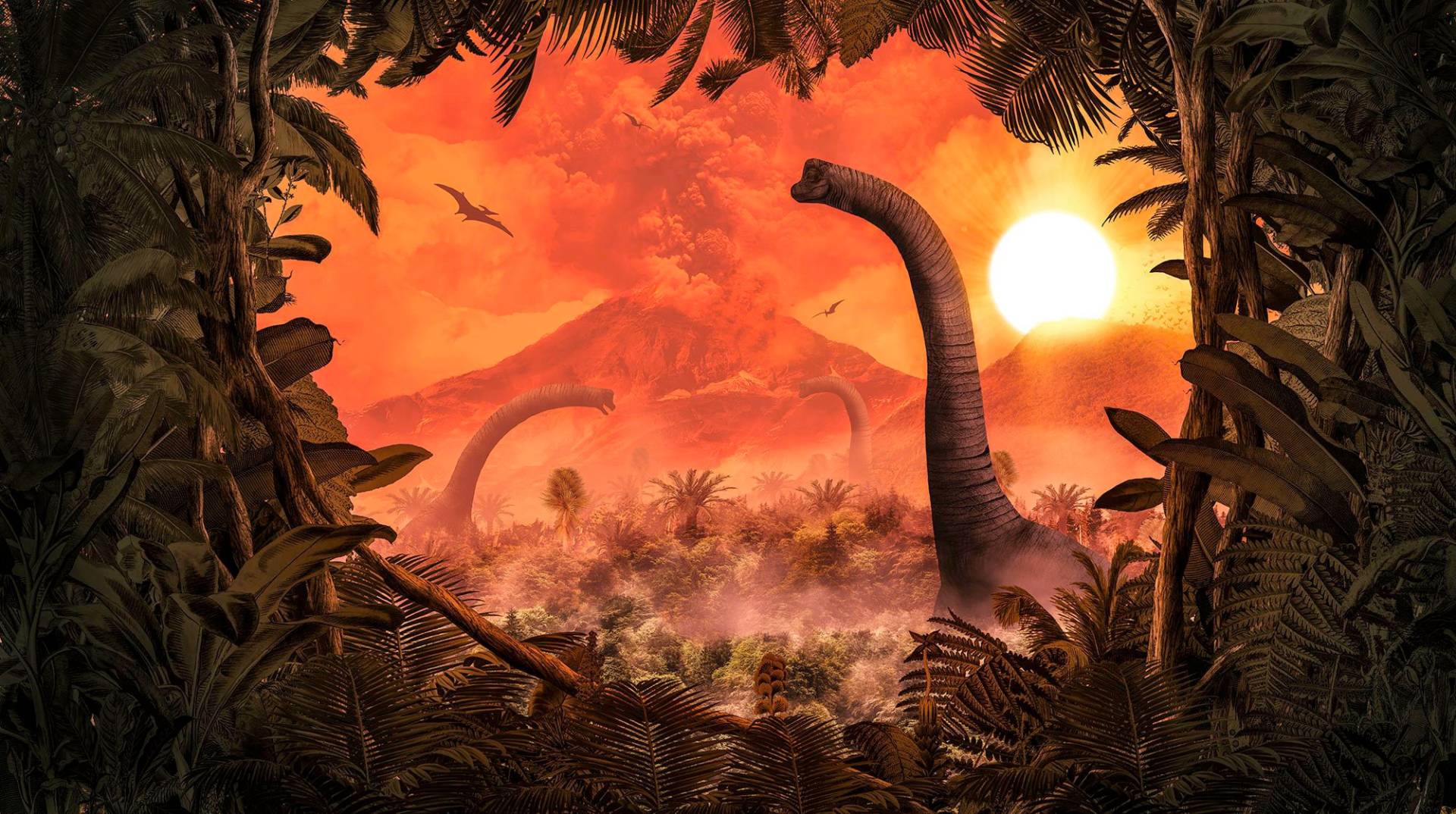 Komar Vliestapete »Digitaldruck Vlies - Brachiosaurus Panorama - Grösse 500 x 280 cm«, bedruckt, Kinderzimmer Komar Vliestapete »Digitaldruck Vlies - Brachiosaurus Panorama - Grösse 500 x 280 cm«, bedruckt, Kinderzimmer von Komar