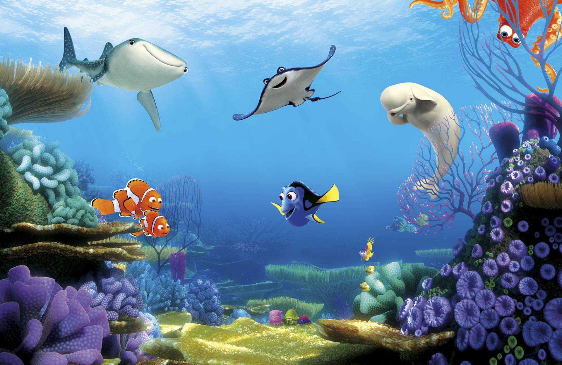 Komar Vliestapete »Digitaldruck Vlies - Finding Dory - Grösse 400 x 260 cm«, bedruckt, Wohnzimmer, Schlafzimmer von Komar
