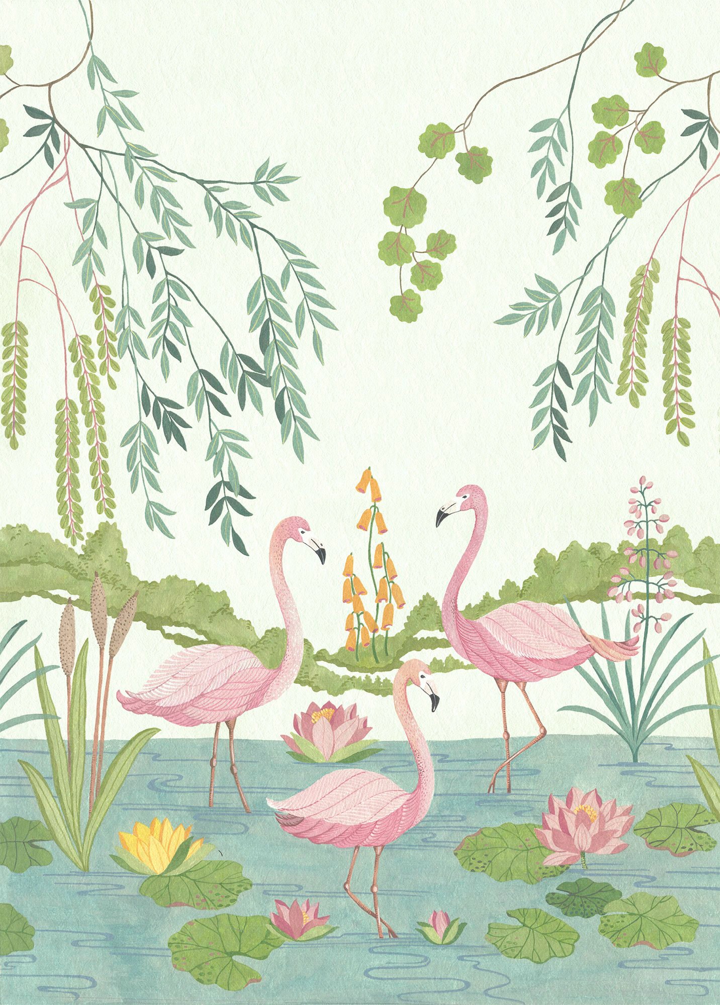 Komar Vliestapete »Flamingo Vibes« von Komar