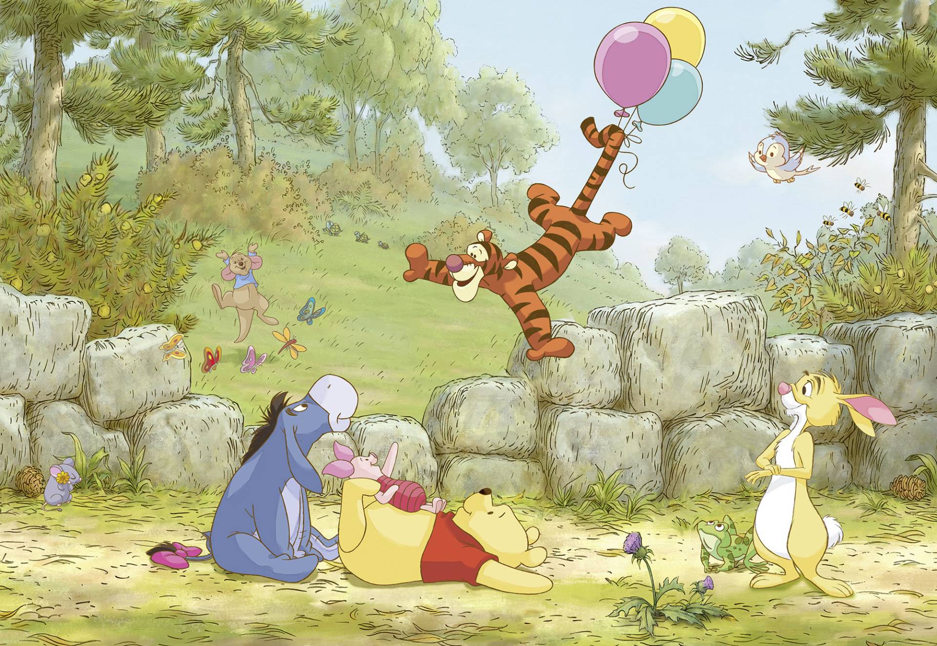 Komar Fototapete »Winnie Pooh Ballooning« von Komar