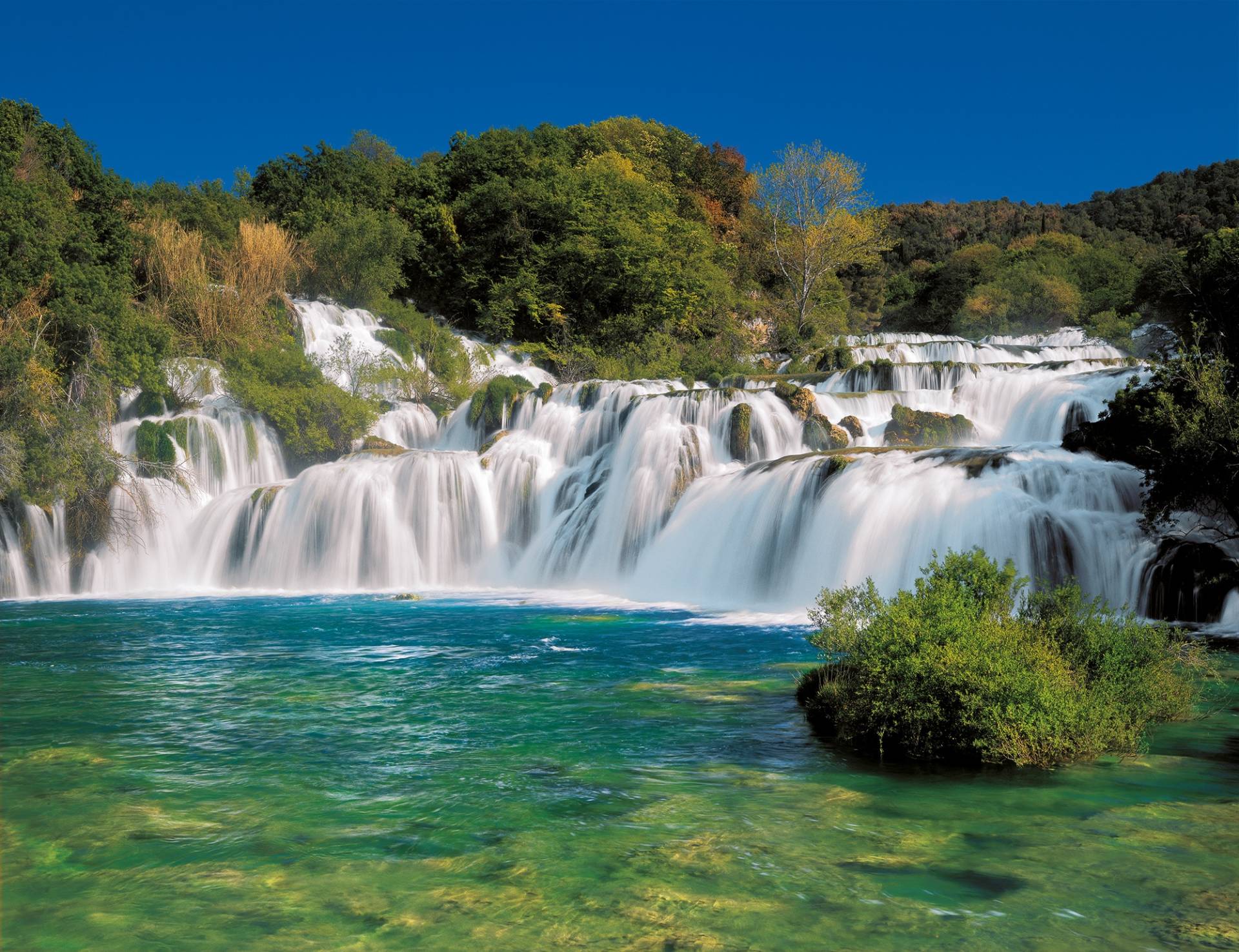 Komar Fototapete »Krka Falls - Grösse 368 x 254 cm«, bedruckt, Wohnzimmer, Schlafzimmer Komar Fototapete »Krka Falls - Grösse 368 x 254 cm«, bedruckt, Wohnzimmer, Schlafzimmer von Komar