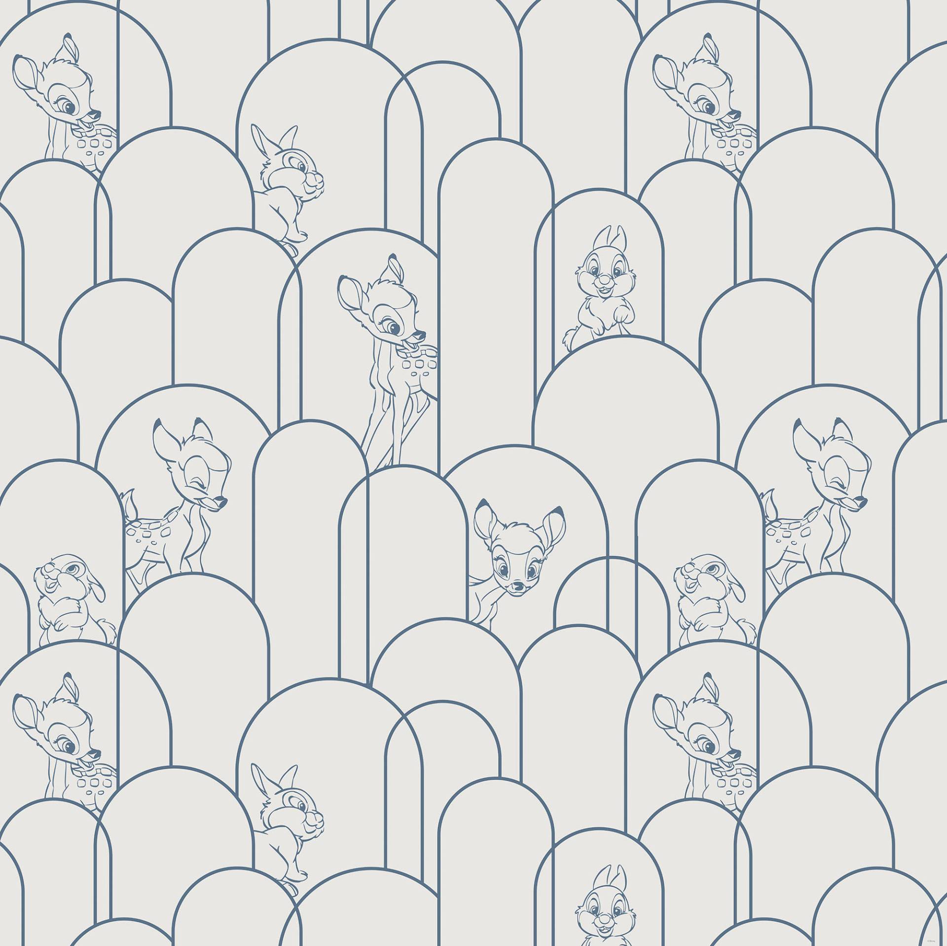 Komar Vliestapete »Digitaldruck Vlies - Hide away Bambi - Grösse 250 x 250 cm«, bedruckt, Kinderzimmer von Komar