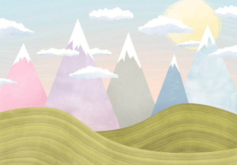 Komar Vliestapete »Digitaldruck Vlies - Hilltops - Grösse 400 x 280 cm«, bedruckt, Kinderzimmer von Komar
