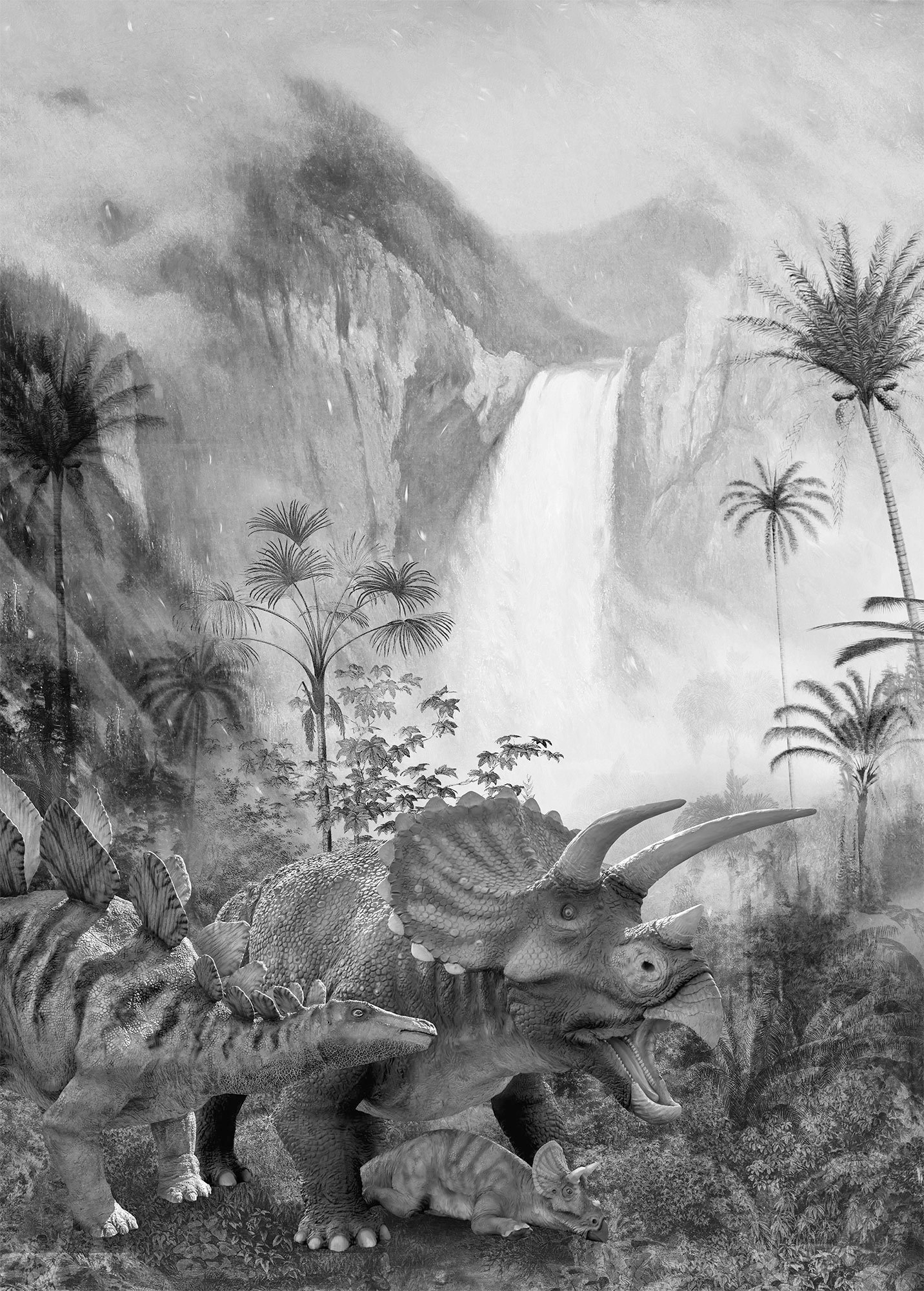 Komar Vliestapete »Jurassic Waterfall« von Komar