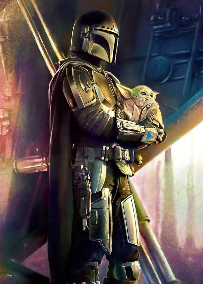 Komar Vliestapete »Digitaldruck Vlies - Mandalorian Savior - Grösse 200 x 280 cm«, bedruckt, Kinderzimmer von Komar