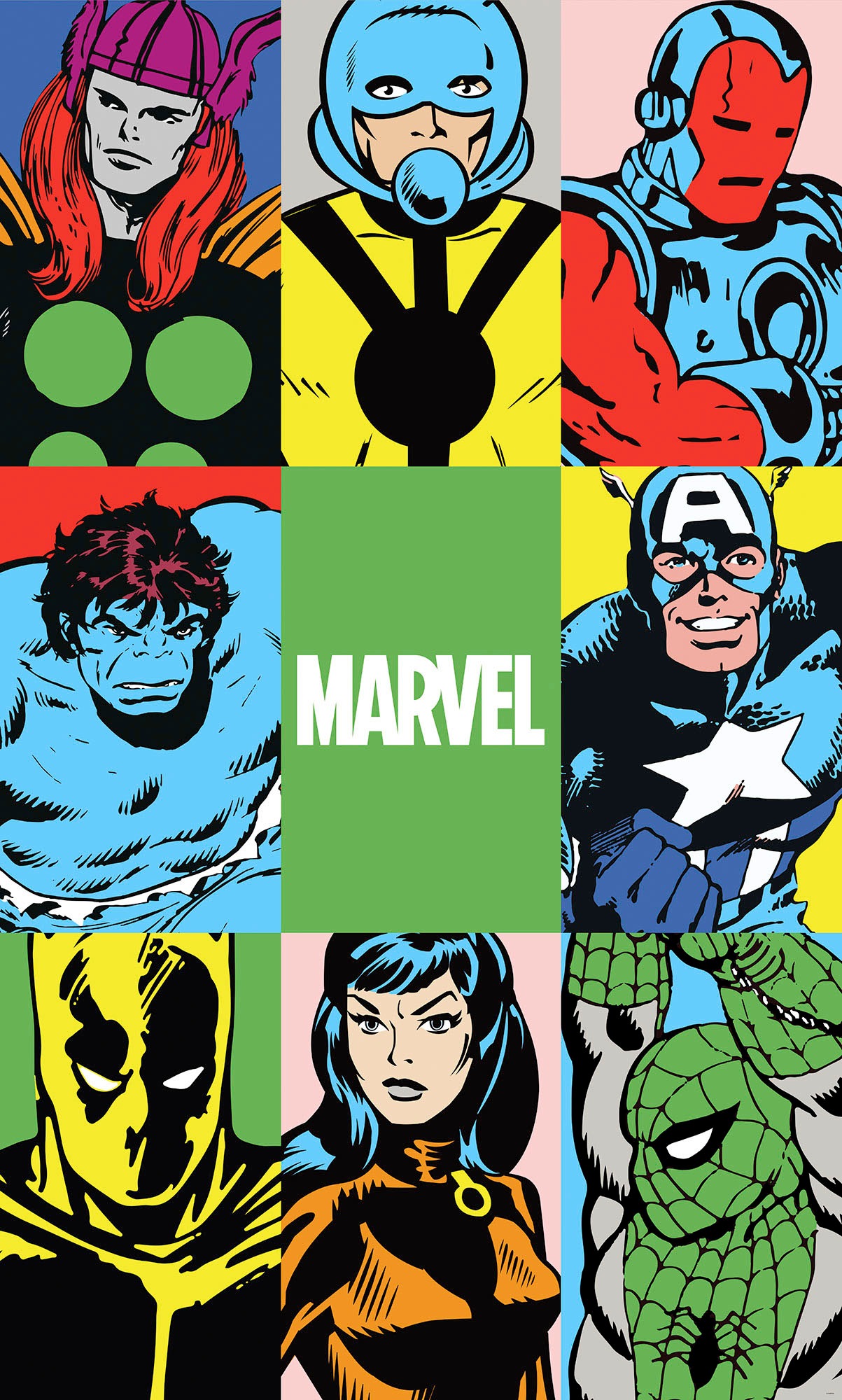 Komar Vliestapete »Digitaldruck Vlies - Marvel PowerUp Team - Grösse 150 x 250 cm«, bedruckt, Kinderzimmer von Komar