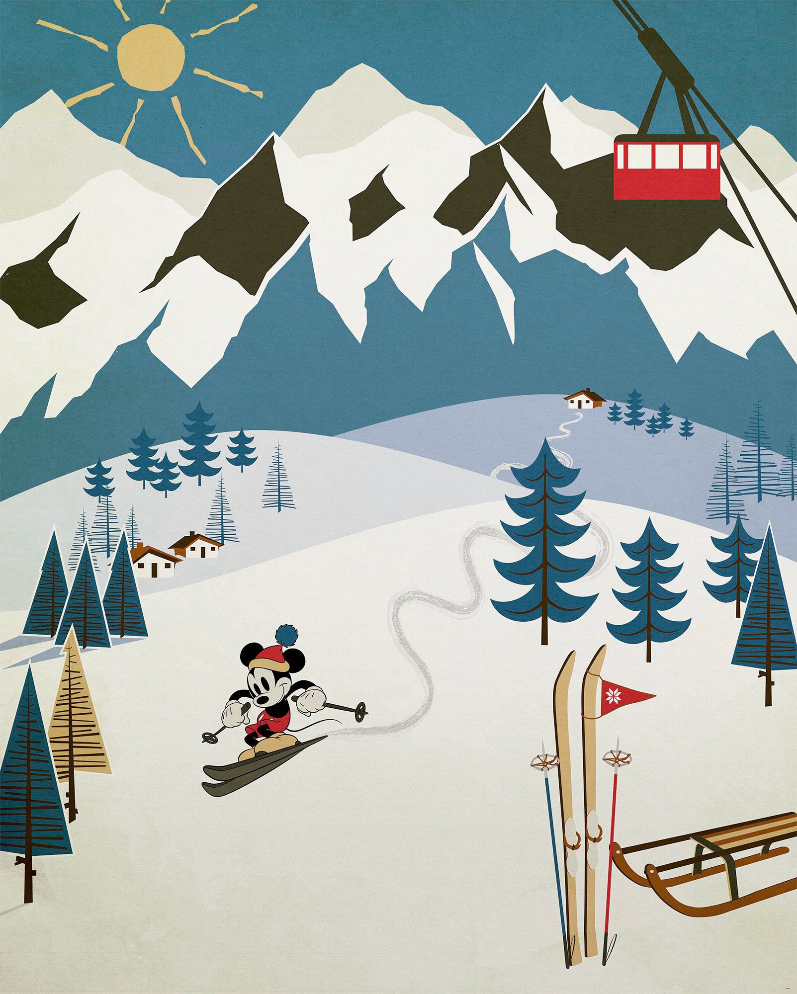 Komar Vliestapete »Digitaldruck Vlies - Mickey Alpine - Grösse 200 x 250 cm«, bedruckt, Kinderzimmer Komar Vliestapete »Digitaldruck Vlies - Mickey Alpine - Grösse 200 x 250 cm«, bedruckt, Kinderzimmer von Komar
