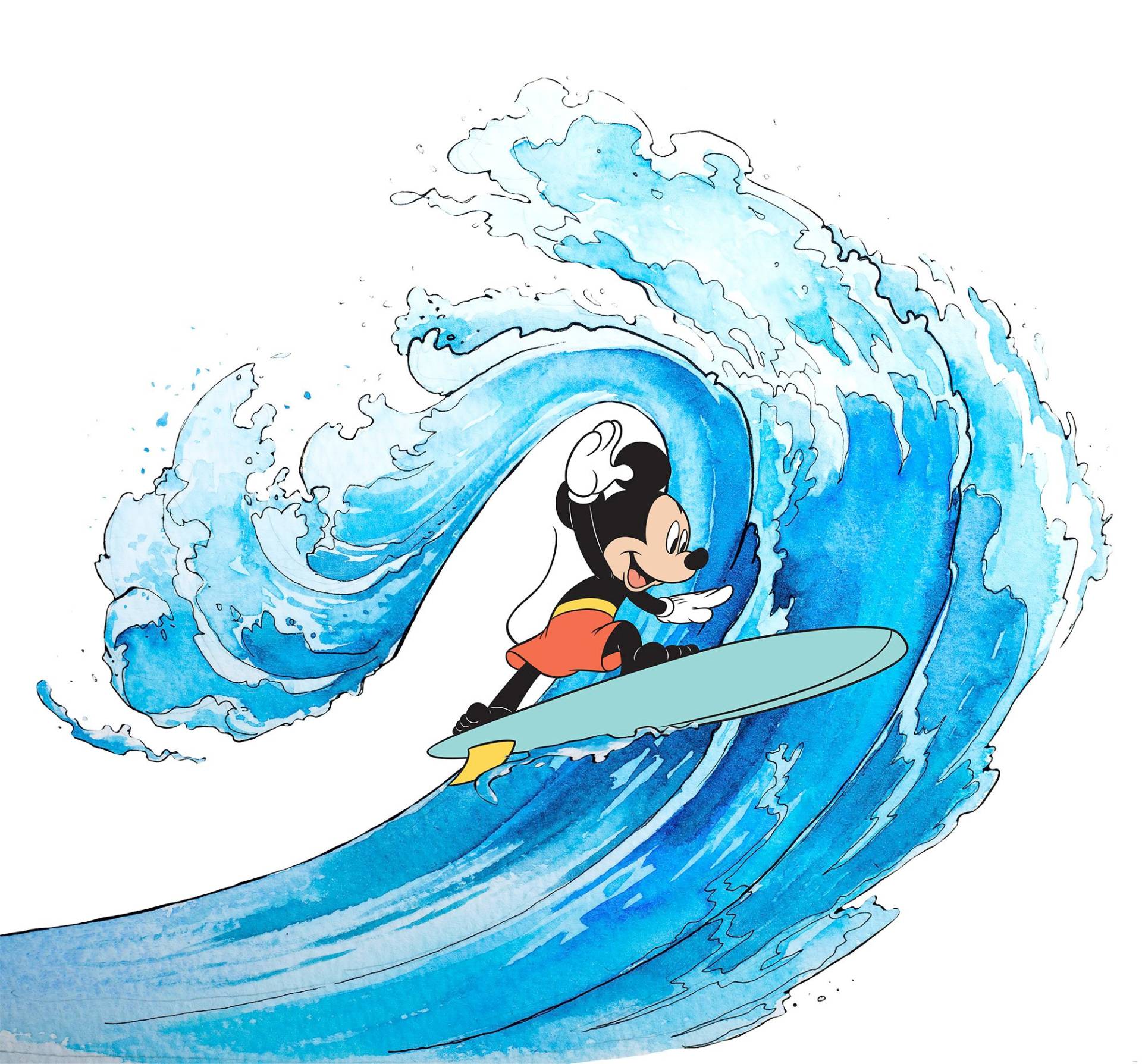 Komar Vliestapete »Mickey Surfing« von Komar
