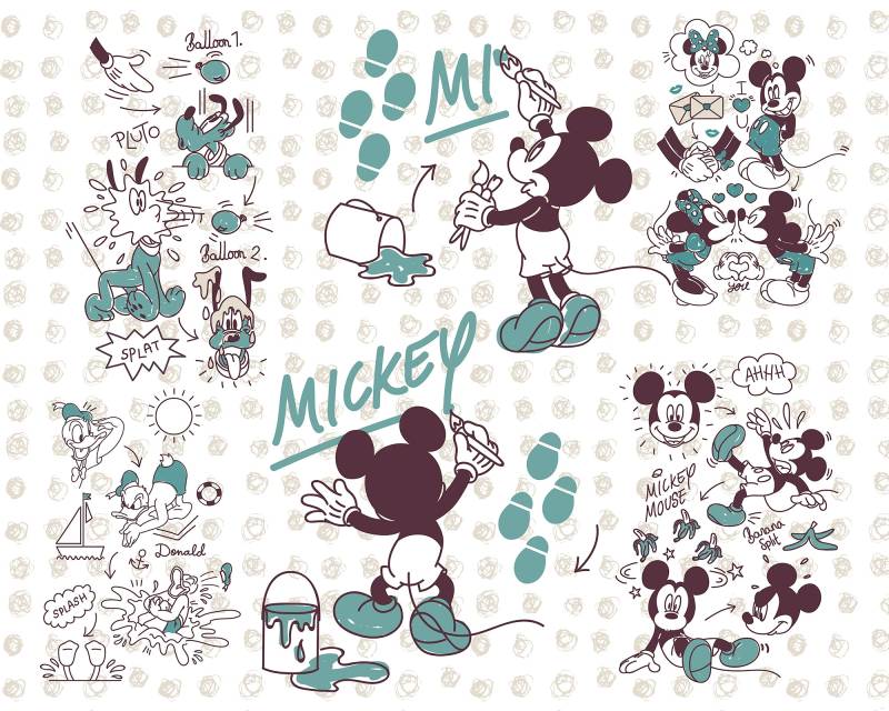 Komar Vliestapete »Digitaldruck Vlies - Mickey and Friends - Grösse 350 x 280 cm«, bedruckt, Kinderzimmer von Komar