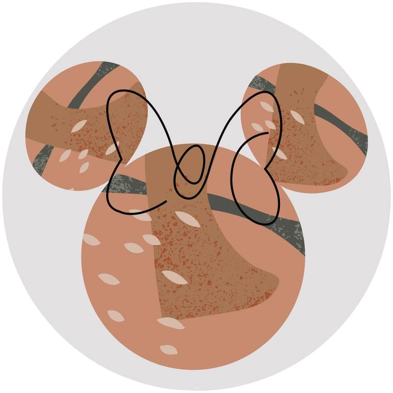 Komar Fototapete »Vlies selbstklebend - Minnie Terra - Grösse 125 x 125 cm«, bedruckt, Kinderzimmer von Komar
