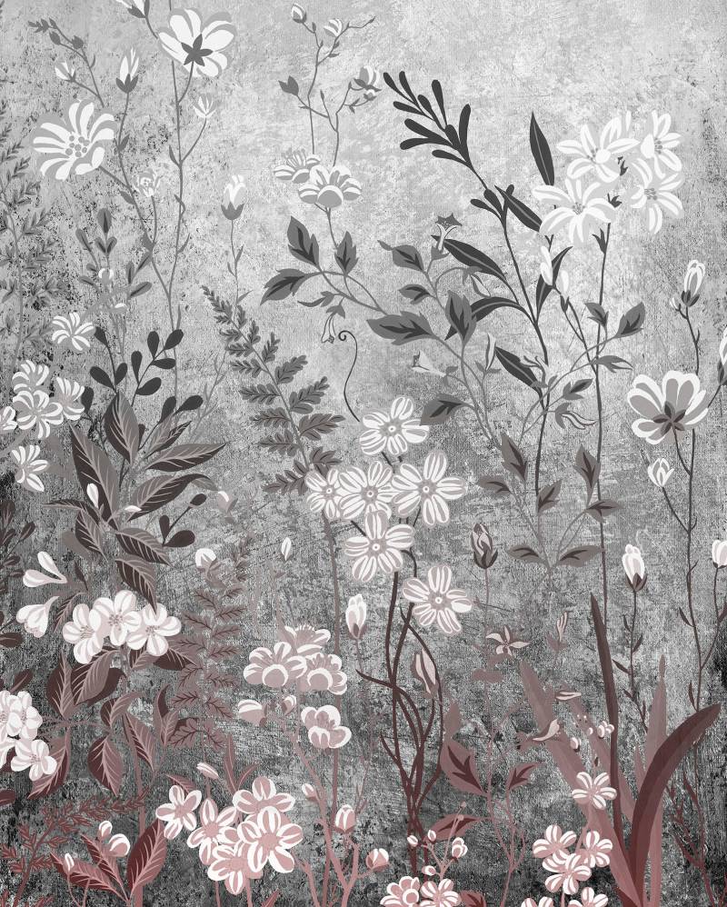 Komar Vliestapete »Digitaldruck Vlies - Moonlight Flowers - Grösse 200 x 250 cm«, bedruckt, Wohnzimmer, Schlafzimmer von Komar