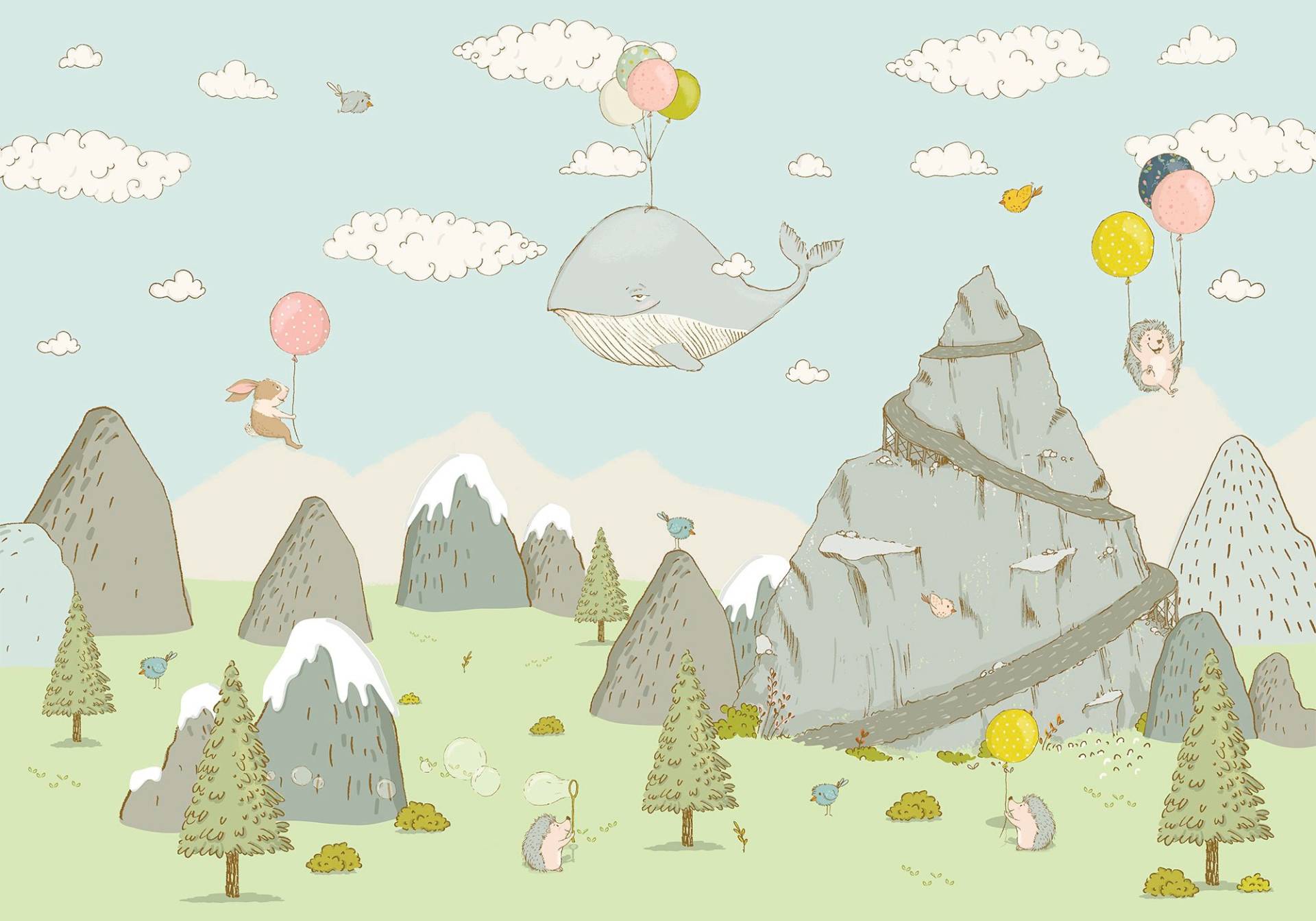 Komar Vliestapete »Digitaldruck Vlies - Mountain Traveler - Grösse 400 x 280 cm«, bedruckt, Kinderzimmer Komar Vliestapete »Digitaldruck Vlies - Mountain Traveler - Grösse 400 x 280 cm«, bedruckt, Kinderzimmer von Komar