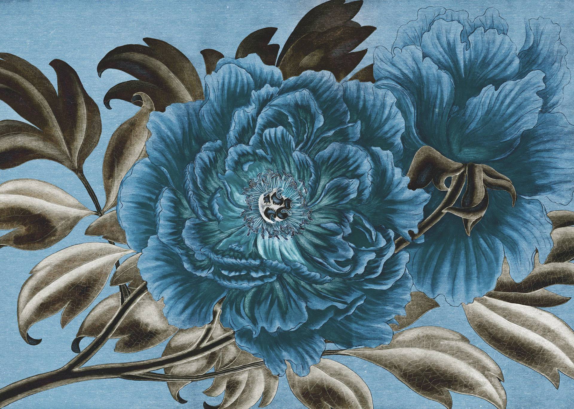Komar Vliestapete »Digitaldruck Vlies - Royal Peony - Grösse 350 x 250 cm«, bedruckt, Wohnzimmer, Schlafzimmer von Komar
