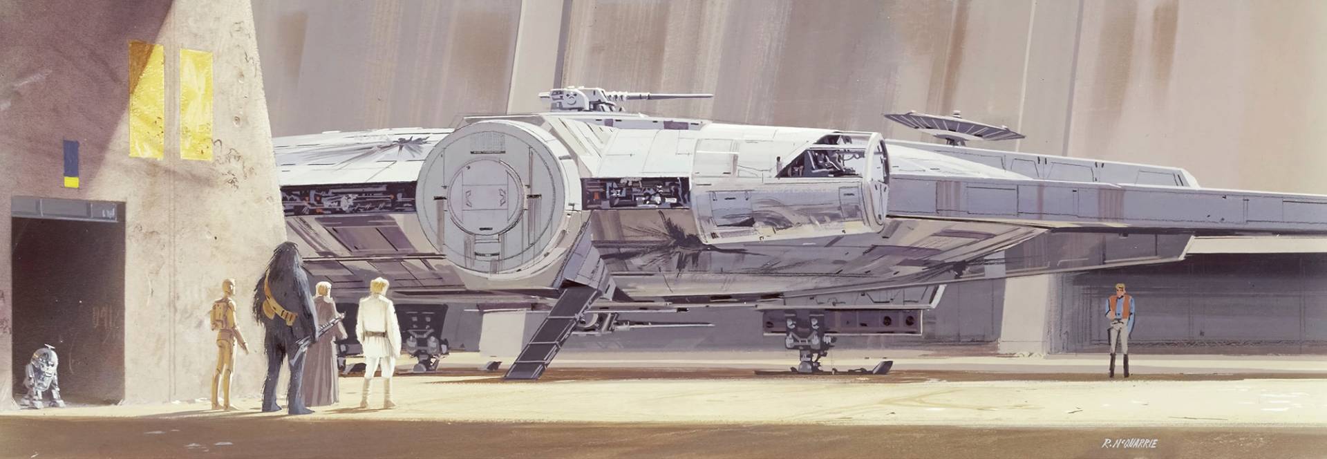 Komar Fototapete »STAR WARS Classic RMQ MilleniumFalcon« von Komar