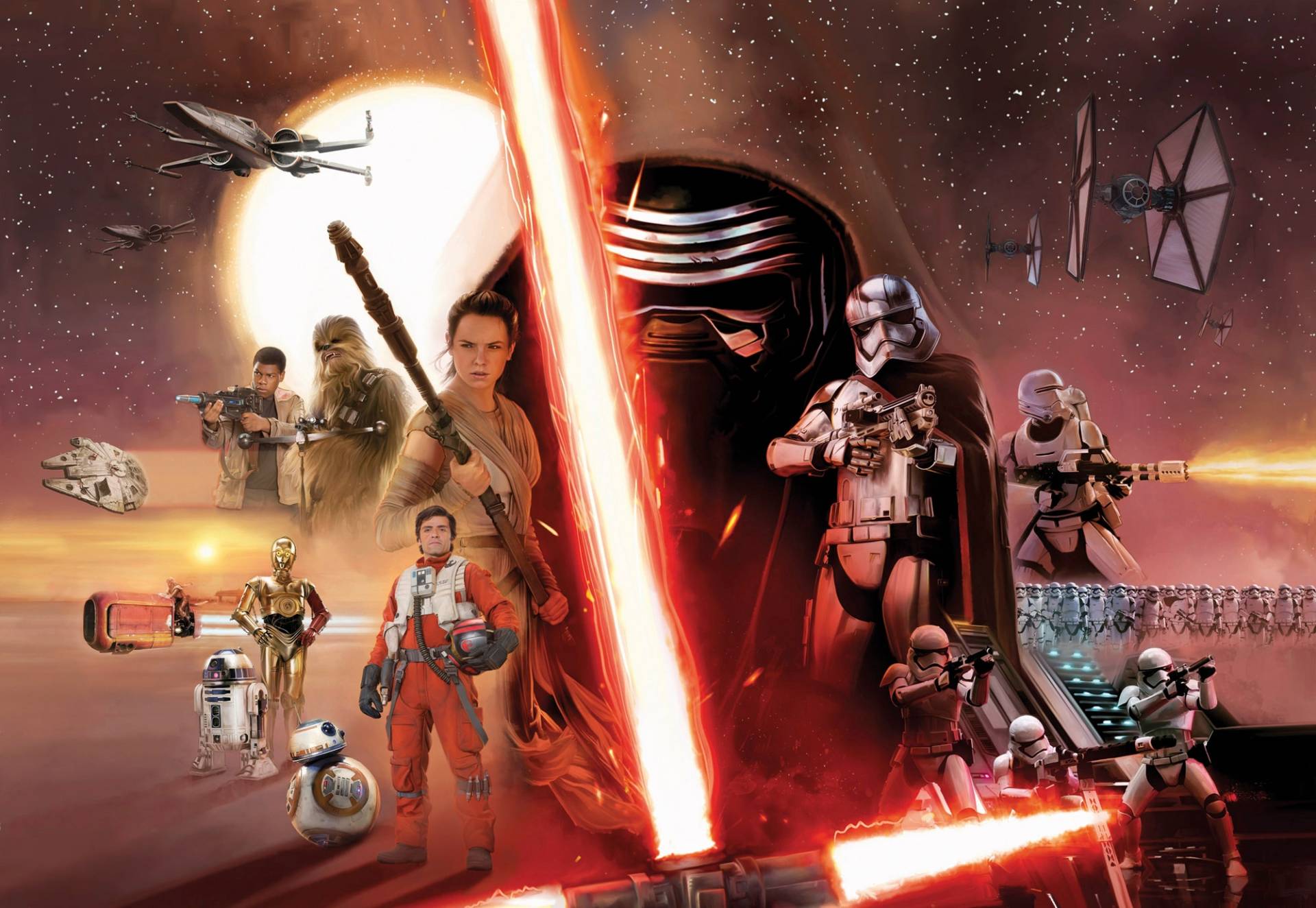 Komar Fototapete »STAR WARS EP7 Collage - Grösse 368 x 254 cm«, bedruckt, Kinderzimmer Komar Fototapete »STAR WARS EP7 Collage - Grösse 368 x 254 cm«, bedruckt, Kinderzimmer von Komar