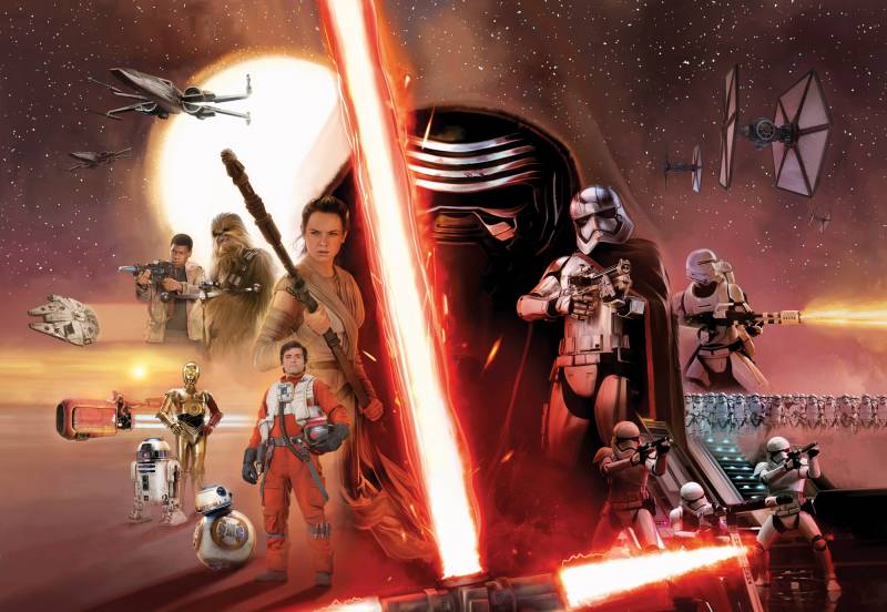 Komar Fototapete »STAR WARS EP7 Collage - Grösse 368 x 254 cm«, bedruckt, Kinderzimmer von Komar