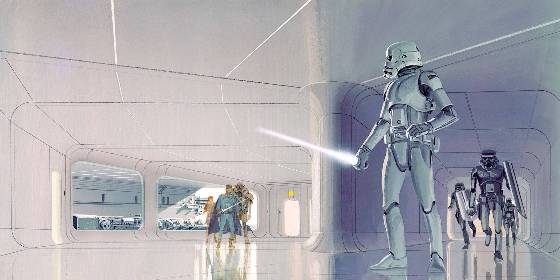 Komar Vliestapete »Star Wars Classic RMQ Stormtrooper Hallway« von Komar