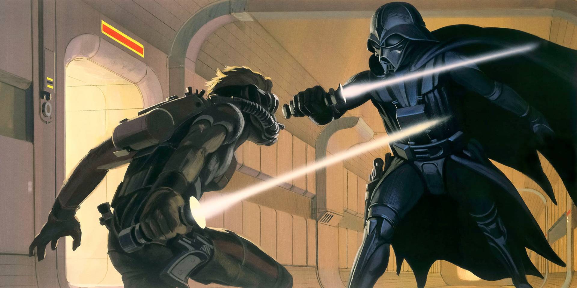 Komar Vliestapete »Star Wars Classic RMQ Vader vs Luke« von Komar