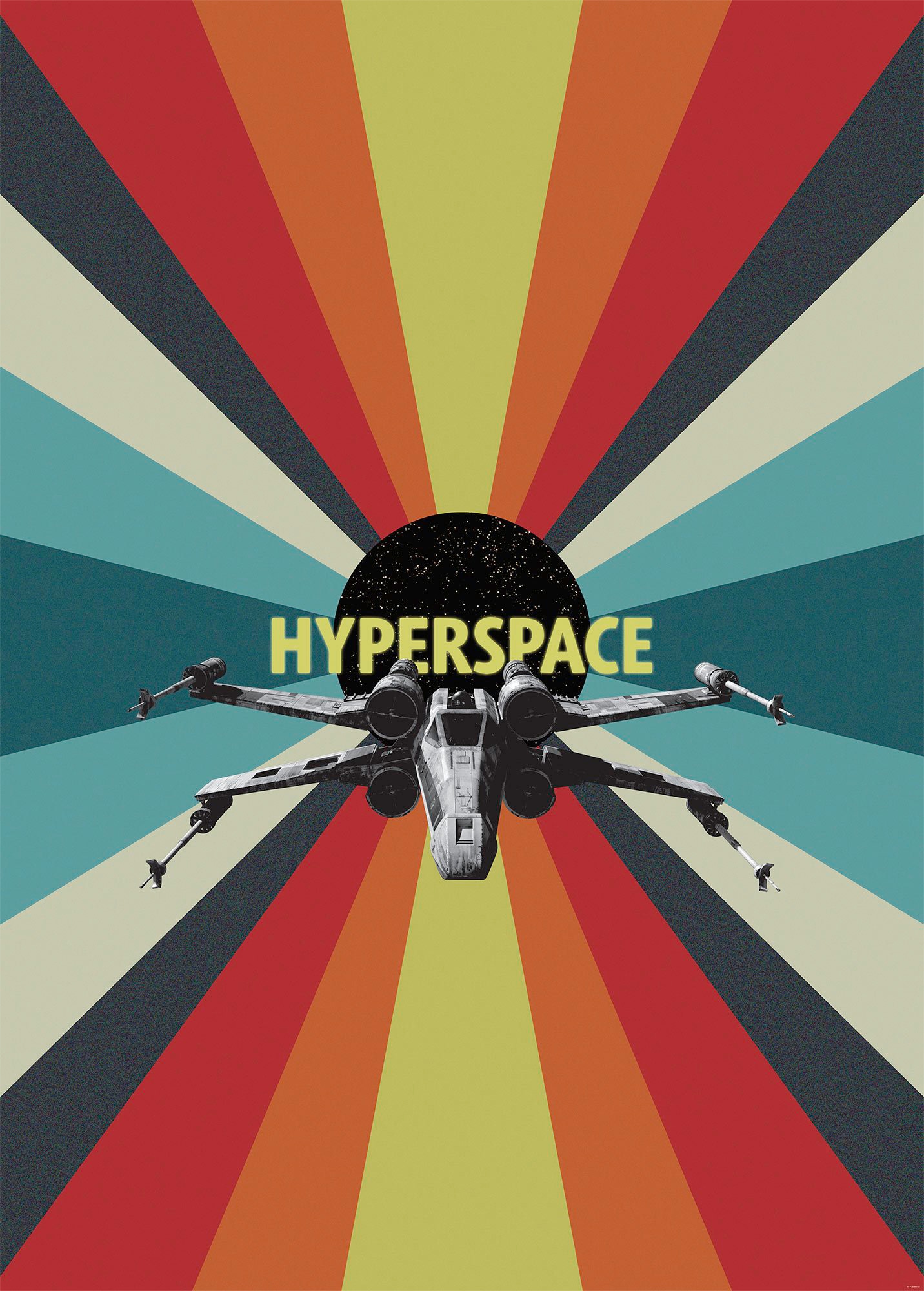 Komar Vliestapete »Digitaldruck Vlies - Star Wars Hyperspace - Grösse 200 x 280 cm«, bedruckt, Kinderzimmer von Komar
