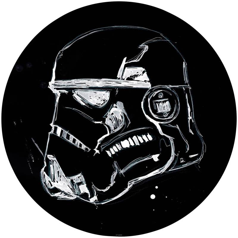 Komar Fototapete »Vlies selbstklebend - Star Wars Ink Stormtrooper - Grösse 125 x 125 cm«, bedruckt, Kinderzimmer von Komar