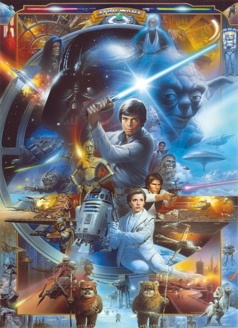 Komar Fototapete »STAR WARS Luke Skywalker Collage - Grösse 184 x 254 cm«, bedruckt, Kinderzimmer von Komar