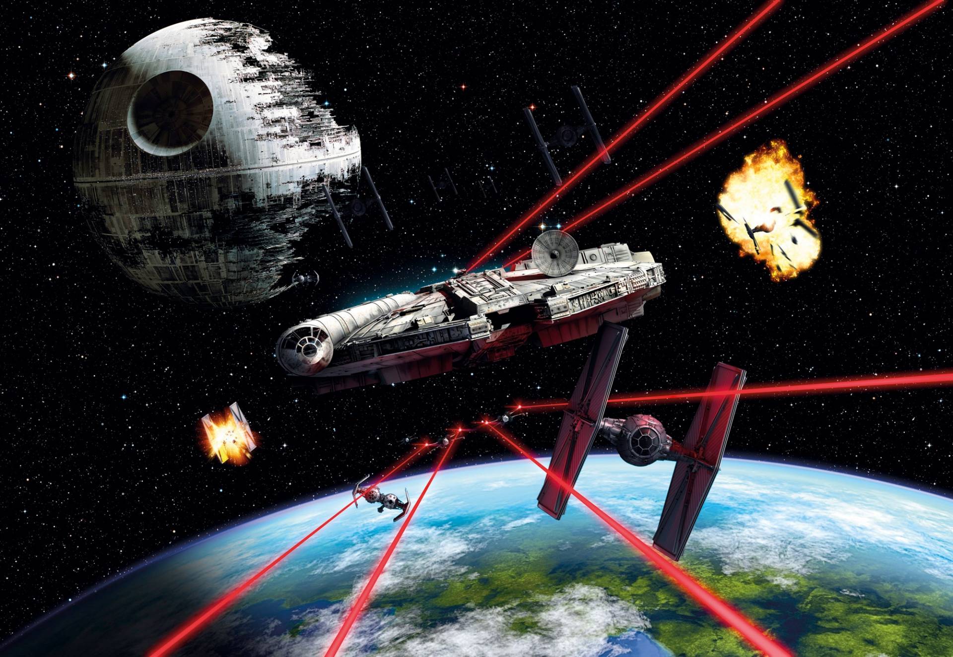 Komar Fototapete »Star Wars Millennium Falcon« von Komar