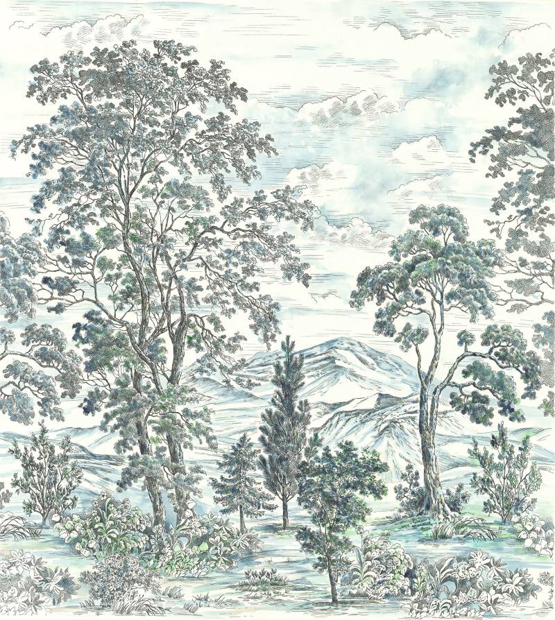 Komar Vliestapete »Digitaldruck Vlies - Highland Trees - Grösse 250 x 280 cm«, bedruckt, Wohnzimmer, Schlafzimmer von Komar