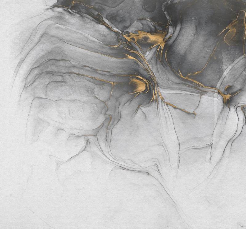 Komar Vliestapete »Digitaldruck Vlies - Ink Gold Flow - Grösse 300 x 280 cm«, bedruckt, Wohnzimmer, Schlafzimmer von Komar