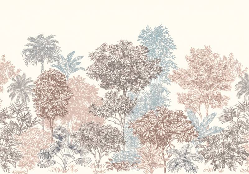 Komar Vliestapete »Digitaldruck Vlies - Painted Trees - Grösse 400 x 280 cm«, bedruckt, Wohnzimmer, Schlafzimmer von Komar