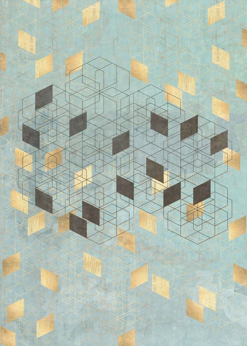 Komar Vliestapete »Digitaldruck Vlies - Plaqué Or - Grösse 200 x 280 cm«, bedruckt, Wohnzimmer, Schlafzimmer von Komar