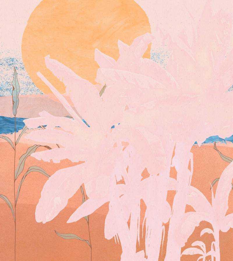 Komar Vliestapete »Digitaldruck Vlies - Platanos Pink - Grösse 250 x 280 cm«, bedruckt, Wohnzimmer, Schlafzimmer von Komar