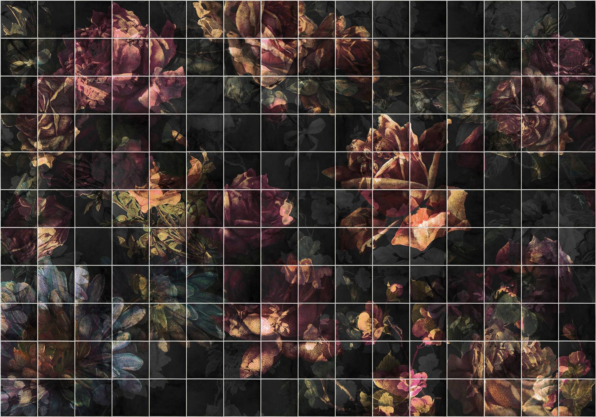 Komar Vliestapete »Digitaldruck Vlies - Tiles Flowers - Grösse 400 x 280 cm«, bedruckt, Wohnzimmer, Schlafzimmer Komar Vliestapete »Digitaldruck Vlies - Tiles Flowers - Grösse 400 x 280 cm«, bedruckt, Wohnzimmer, Schlafzimmer von Komar