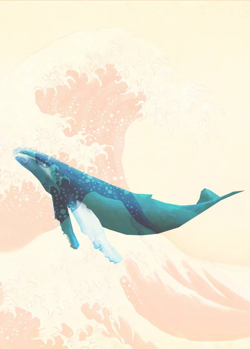Komar Vliestapete »Digitaldruck Vlies - Whale Voyage - Grösse 200 x 280 cm«, bedruckt, Kinderzimmer von Komar