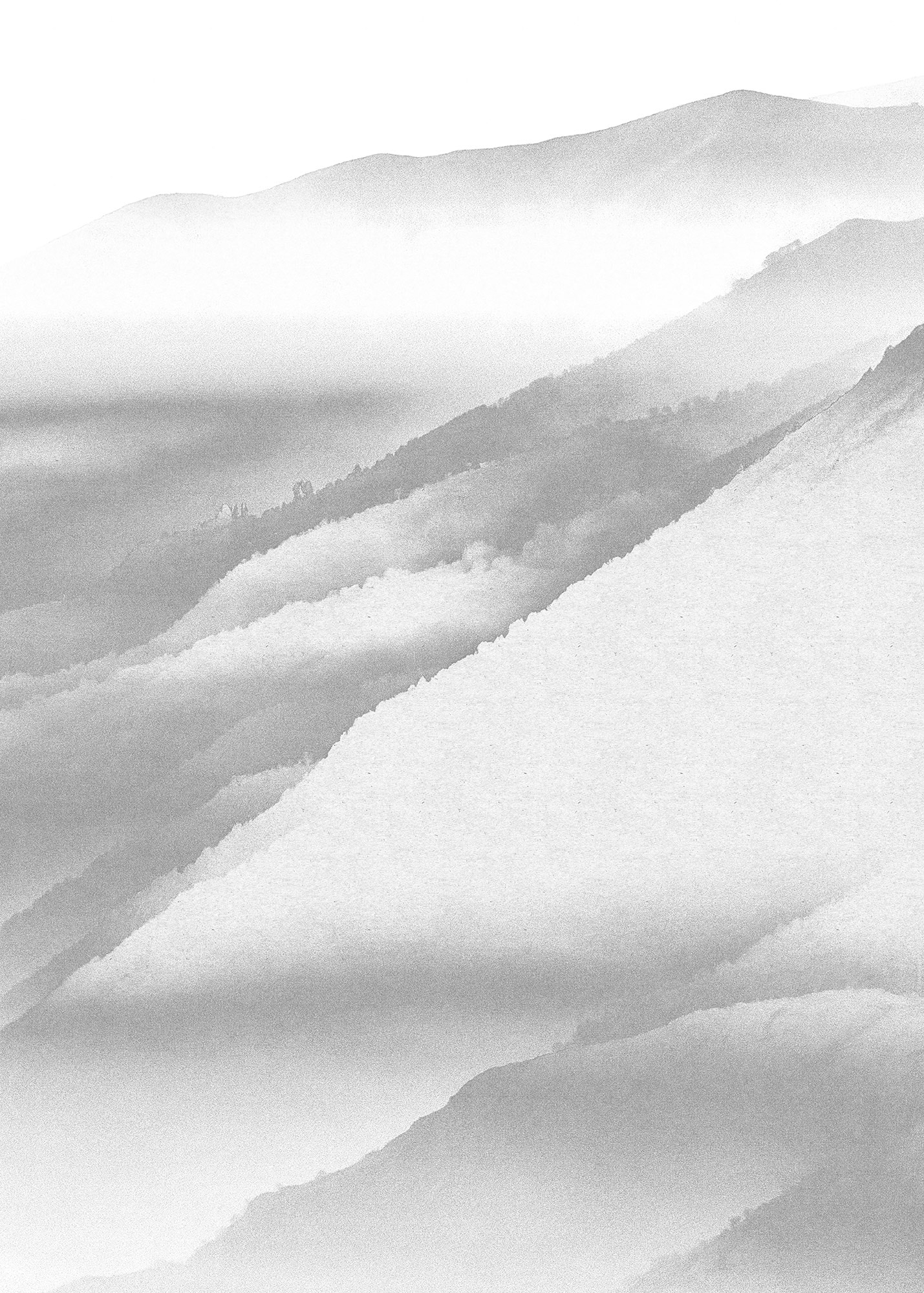 Komar Vliestapete »White Noise Mountain« von Komar