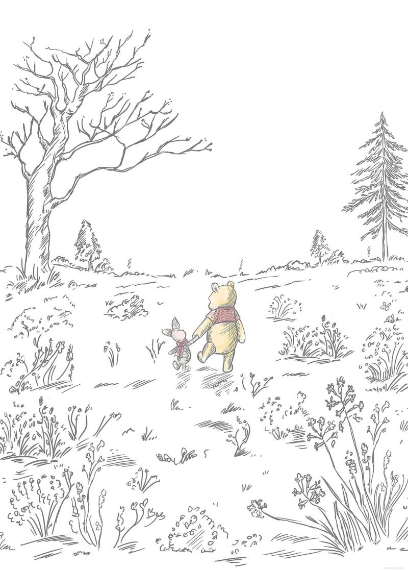 Komar Vliestapete »Digitaldruck Vlies - Winnie the Pooh Walk - Grösse 200 x 280 cm«, bedruckt, Kinderzimmer von Komar