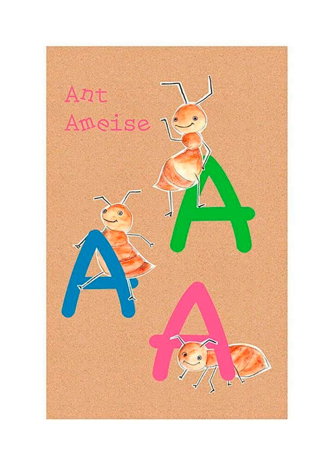 Komar Bild »ABC Animal A«, Buchstaben, (1 St.), Wandbild zur Dekoration - ohne Rahmen Komar Bild »ABC Animal A«, Buchstaben, (1 St.), Wandbild zur Dekoration - ohne Rahmen von Komar