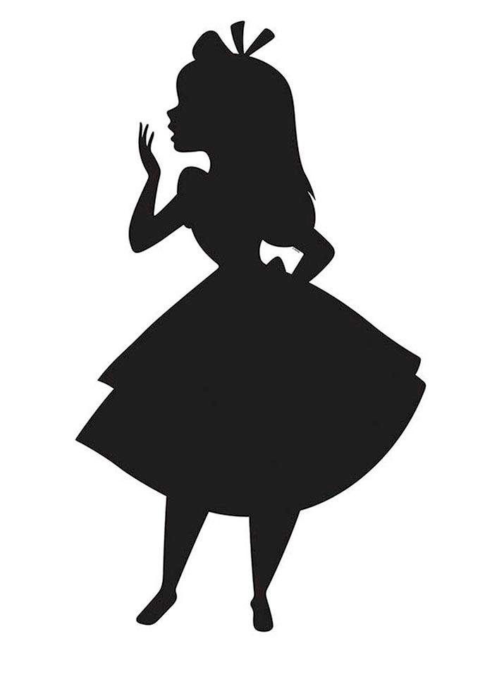 Komar Poster »Alice Silhouette«, Disney, (1 St.) von Komar