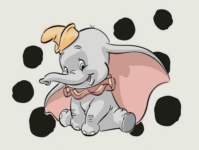 Komar Bild »Dumbo Dots Landscape«, Disney, (1 St.), Wandbild zur Dekoration im Kinderzimmer - ohne Rahmen von Komar