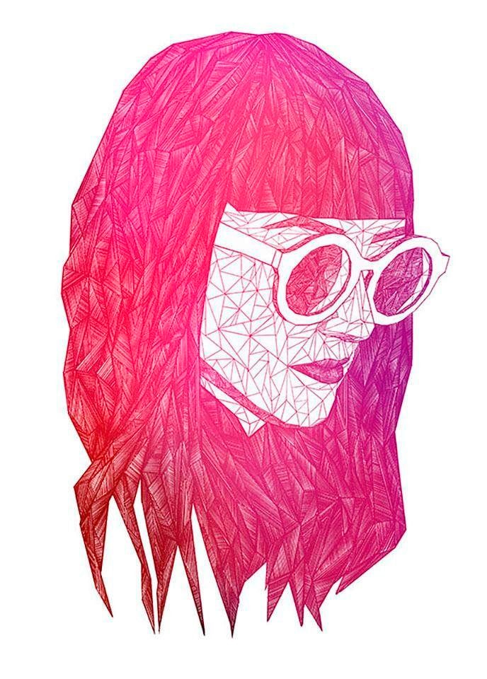 Komar Bild »Grid Pink«, Porträts, (1 St.), Wandbild zur Dekoration - ohne Rahmen Komar Bild »Grid Pink«, Porträts, (1 St.), Wandbild zur Dekoration - ohne Rahmen von Komar