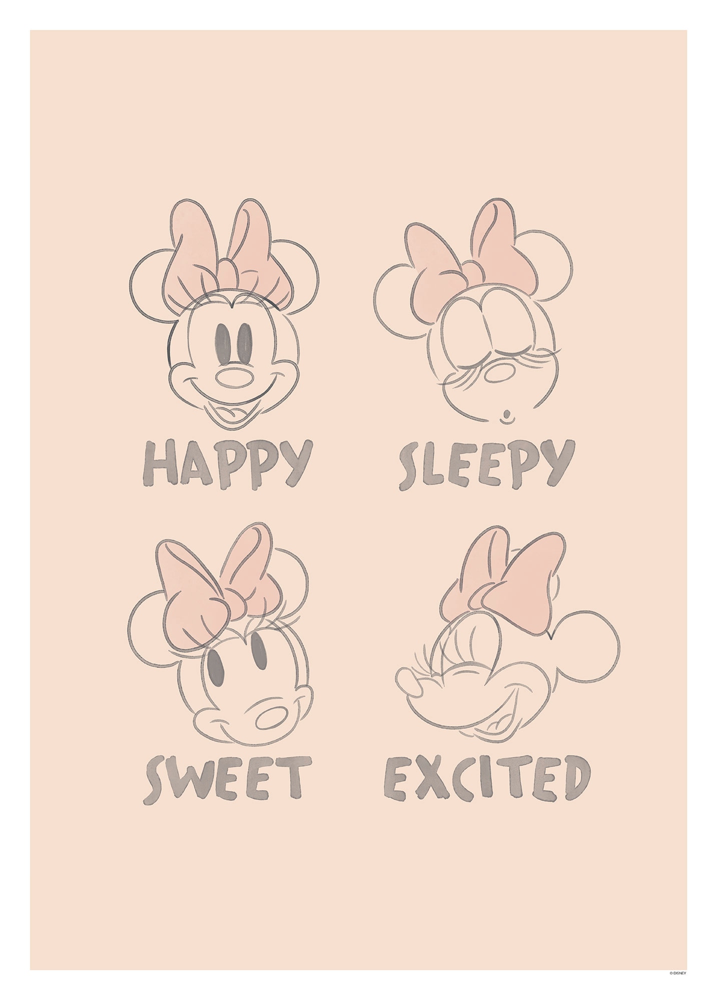 Komar Poster »Minnie Pink Emotions«, Disney, (1 St.) von Komar