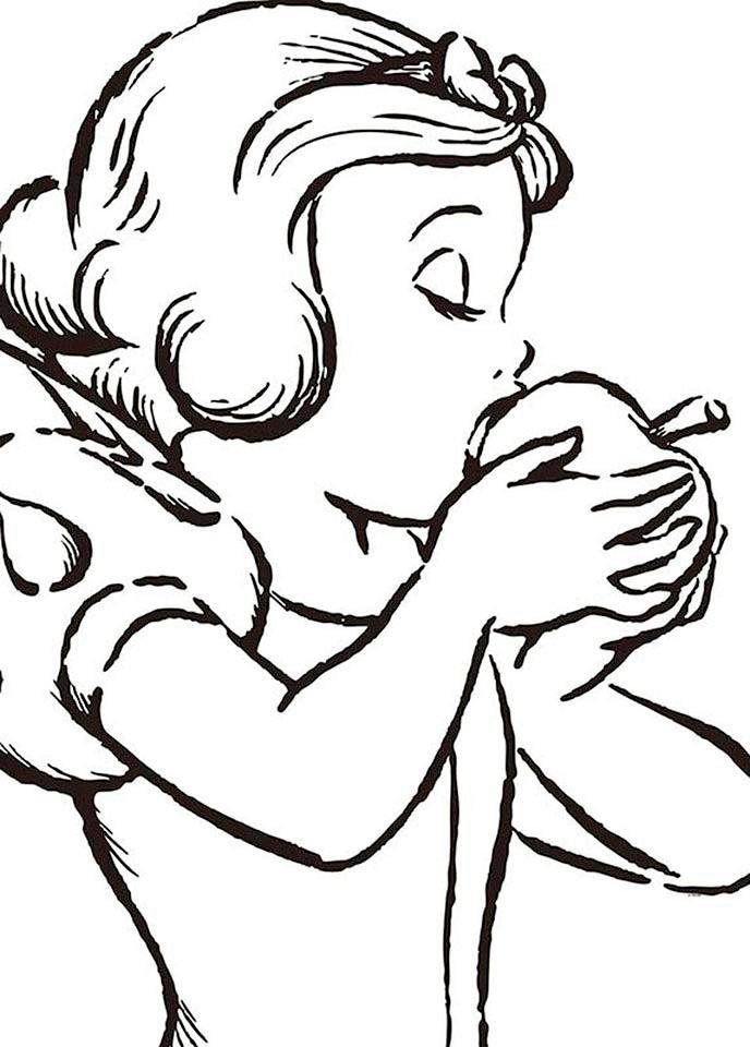 Komar Poster »Snow White Apple Bite - white«, Disney, (1 St.) von Komar