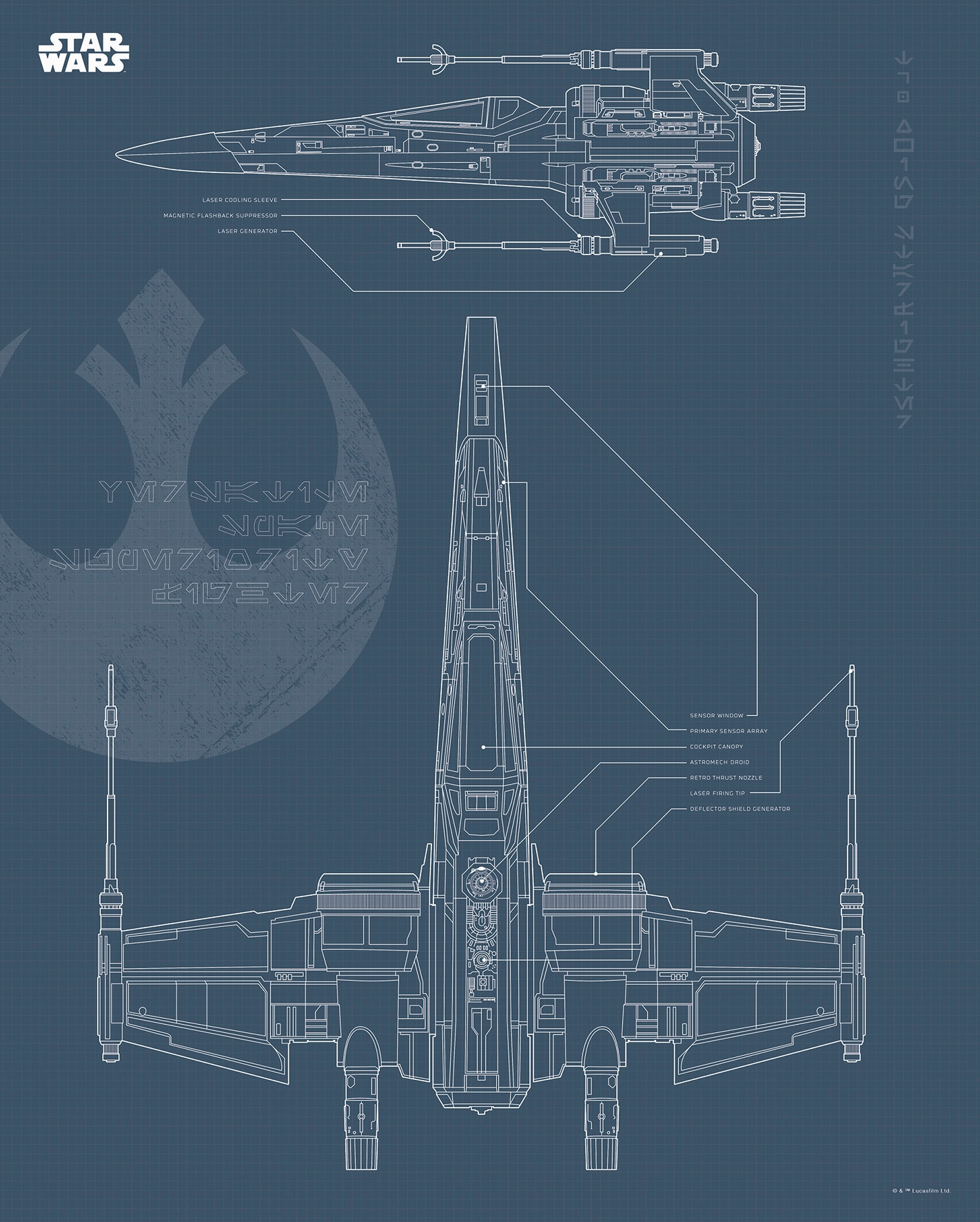 Komar Bild »Star Wars Blueprint X-Wing«, Star Wars, (1 St.), Wandbild zur Dekoration im Kinderzimmer - ohne Rahmen Komar Bild »Star Wars Blueprint X-Wing«, Star Wars, (1 St.), Wandbild zur Dekoration im Kinderzimmer - ohne Rahmen von Komar