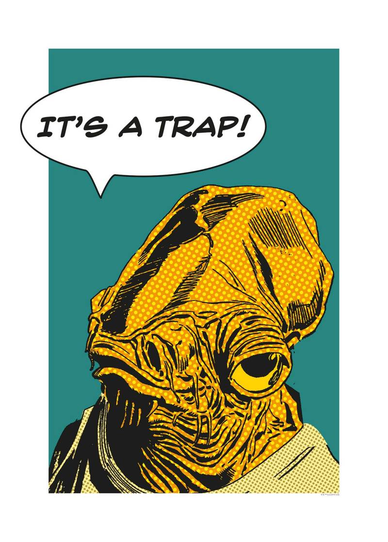Komar Bild »Star Wars Classic Comic Quote Ackbar«, Star Wars, (1 St.), Wandbild zur Dekoration im Kinderzimmer - ohne Rahmen von Komar