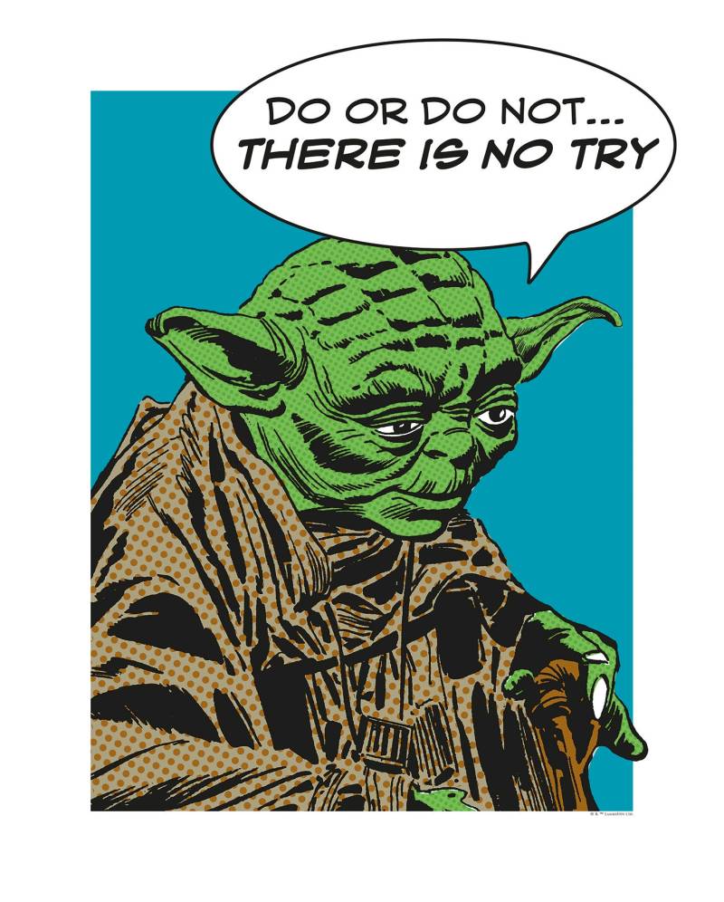 Komar Bild »Star Wars Classic Comic Quote Yoda«, Star Wars, (1 St.), Wandbild zur Dekoration im Kinderzimmer - ohne Rahmen von Komar