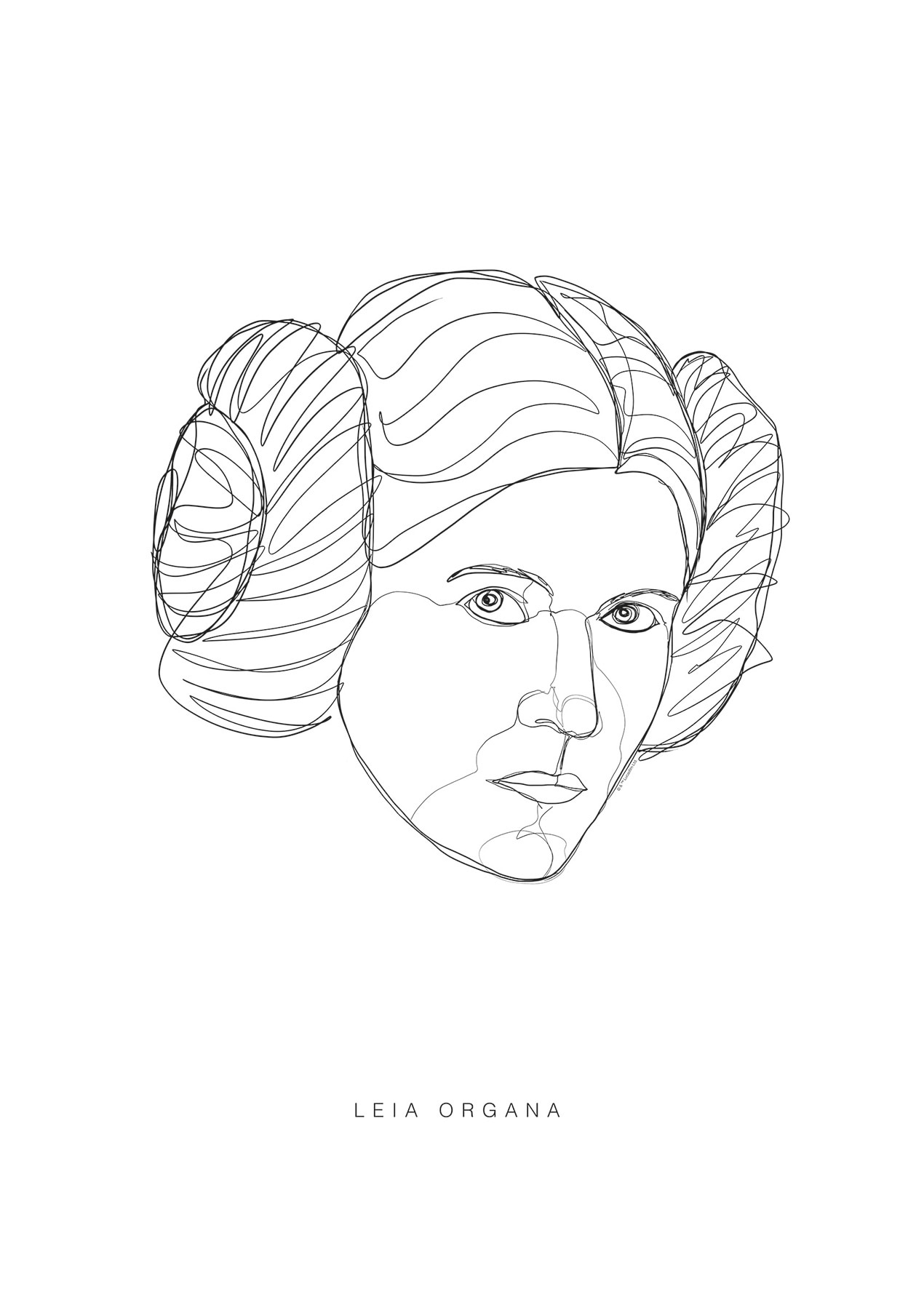Komar Poster »Star Wars Classic Force Faces Leia«, Star Wars, (1 St.) von Komar