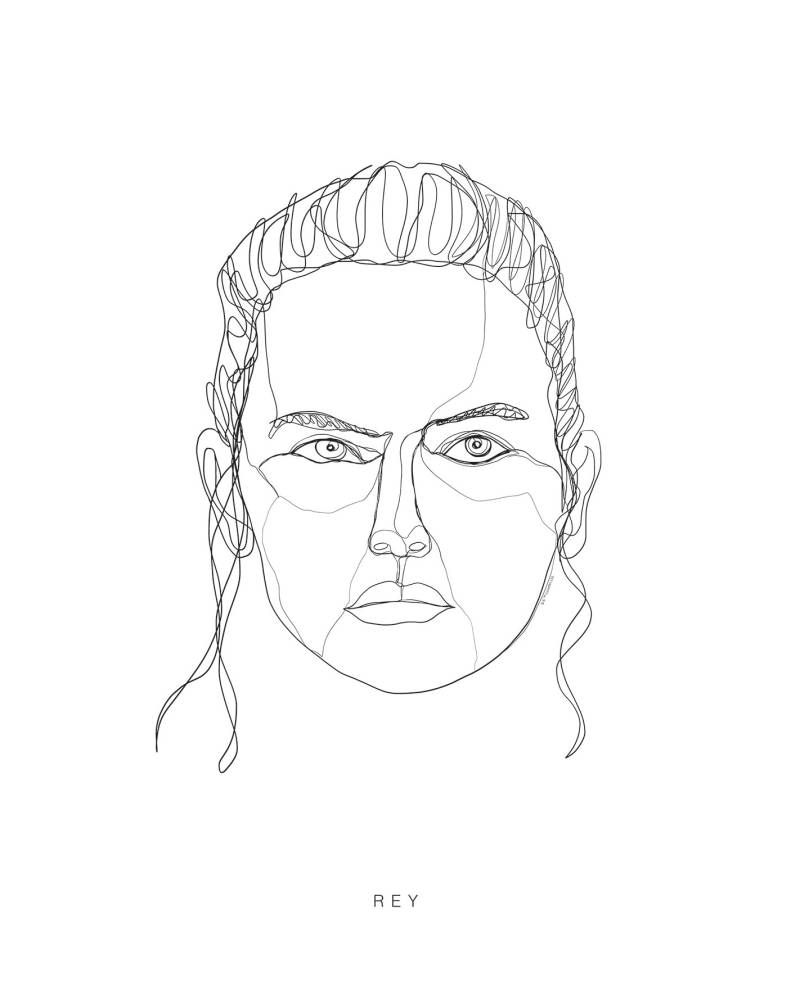 Komar Bild »Star Wars Classic Force Faces Rey«, Star Wars, (1 St.), Wandbild zur Dekoration im Kinderzimmer - ohne Rahmen von Komar