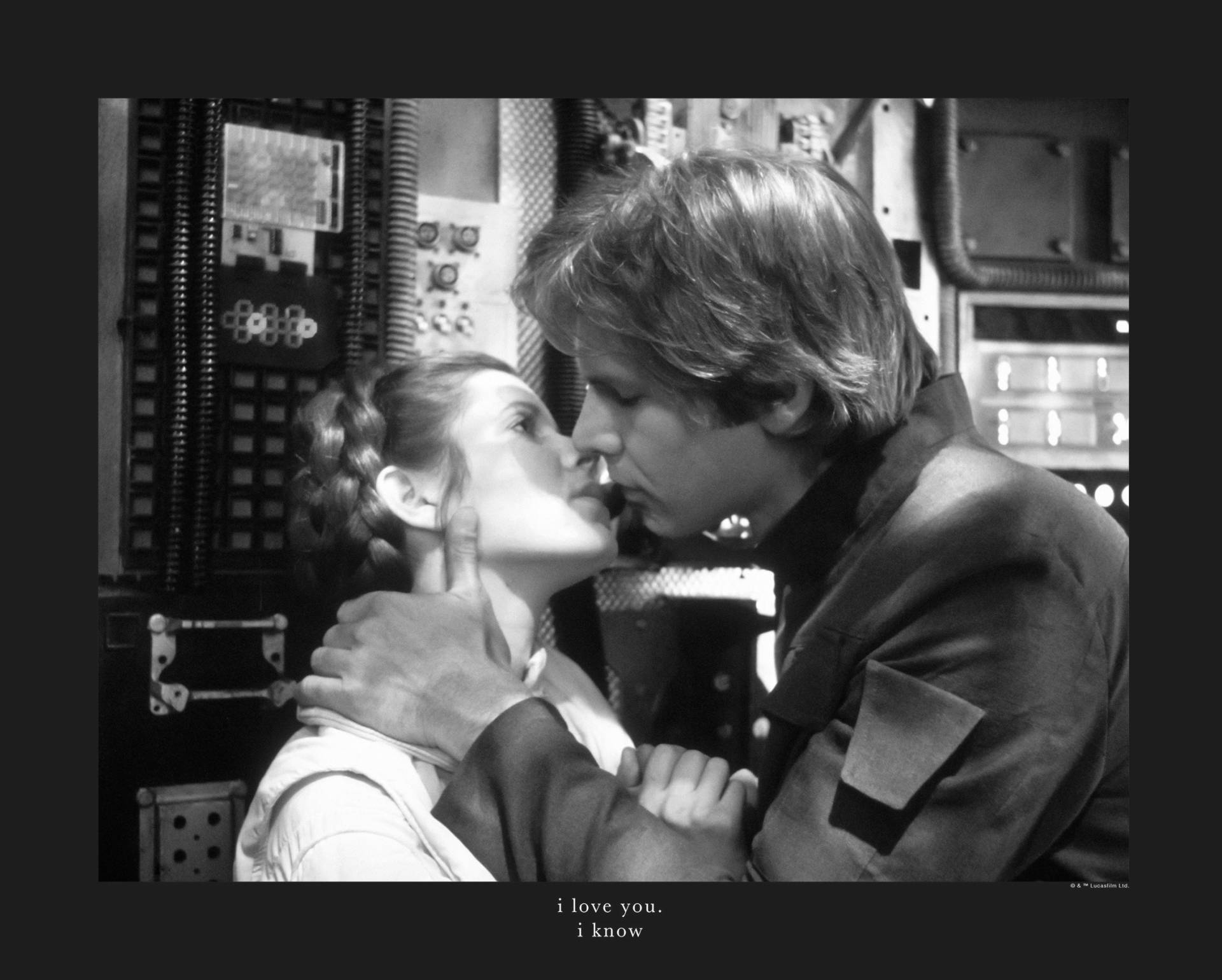 Komar Poster »Star Wars Classic Leia Han Kiss Quote«, Star Wars, (1 St.) von Komar