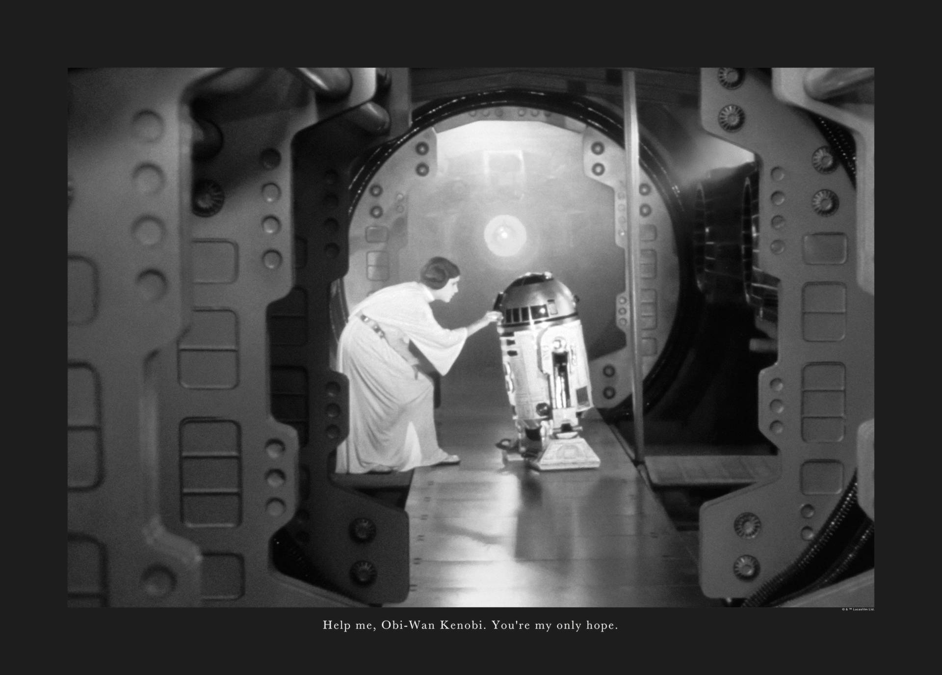 Komar Poster »Star Wars Classic Leia R2D2 Quote«, Star Wars, (1 St.) von Komar