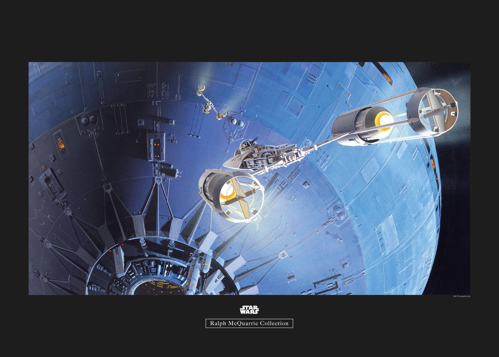 Komar Poster »Star Wars Classic RMQ Death Star Attack«, Star Wars, (1 St.) von Komar